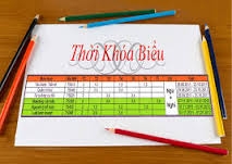 Thời khóa biểu khóa 45 hệ TCCN tuần 37 năm 2017